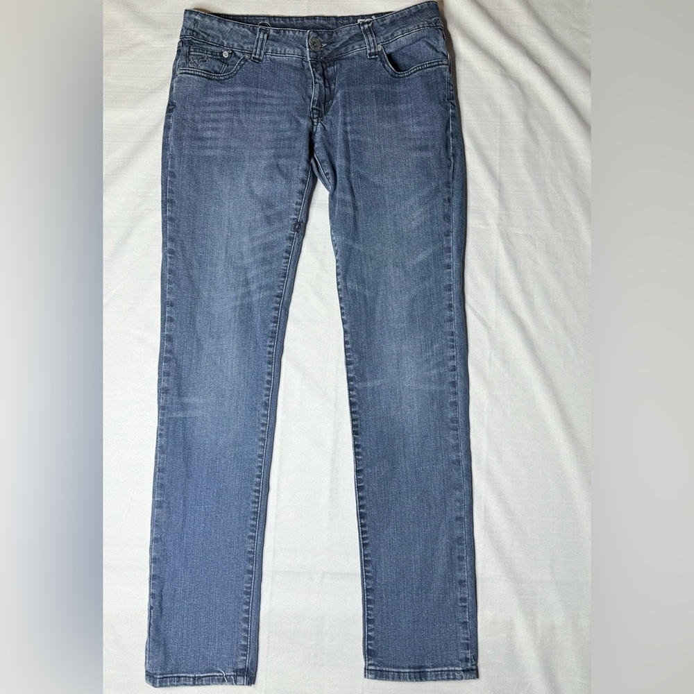 Fox Racing Womens Hesher Skinny Denim Jeans 9/30 Low Rise Moto Jeans